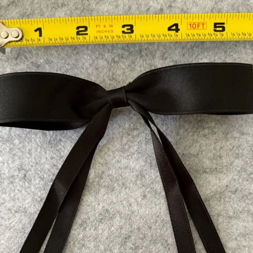 SHASHI REVOLVE NWOT The Girlie Bow Satin Black Preppy Cottagecore Fairycoree